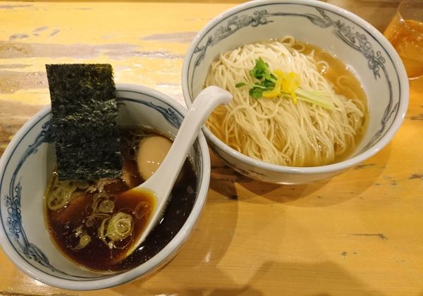 「釜揚げつけ麺 大盛 半熟味付玉子」@らーめん いまるやの写真