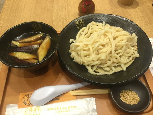 「ナスのつけ汁うどん(¥700)【武蔵野うどん じんこ】」@むぎくらべの写真