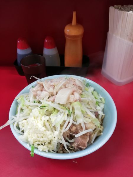 「小豚+つけ味ネギ汁なし　980円」@ラーメン二郎 中山駅前店の写真