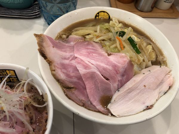 「濃菜麺 + 肉ごはん(レモンソルト)」@濃菜麺 井の庄 荻窪店の写真