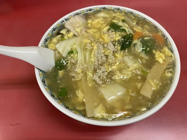 「あんかけそば600円＋焼飯550円」@金龍の写真