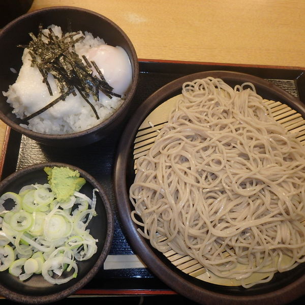 「温玉とろろセット(550円)」@ゆで太郎 一番町店の写真