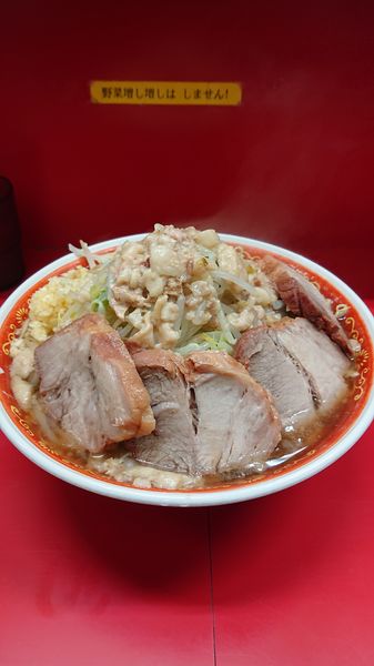 「大豚  野菜  ニンニク  アブラ」@ラーメン二郎 上野毛店の写真