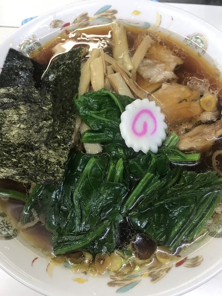 「チャーシュー麺　&ほうれん草」@青島食堂 秋葉原店の写真