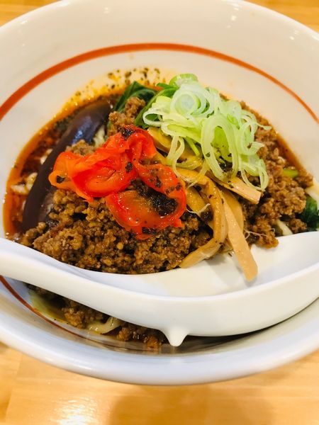 「[限定]手もみ味噌混ぜそば坦々風」@川の先の上の写真