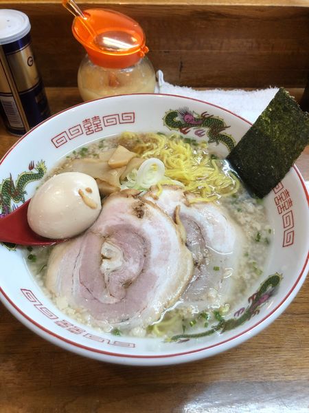 「こってり醤油　大盛り、味玉」@一条流 がんこラーメン 南千住店の写真