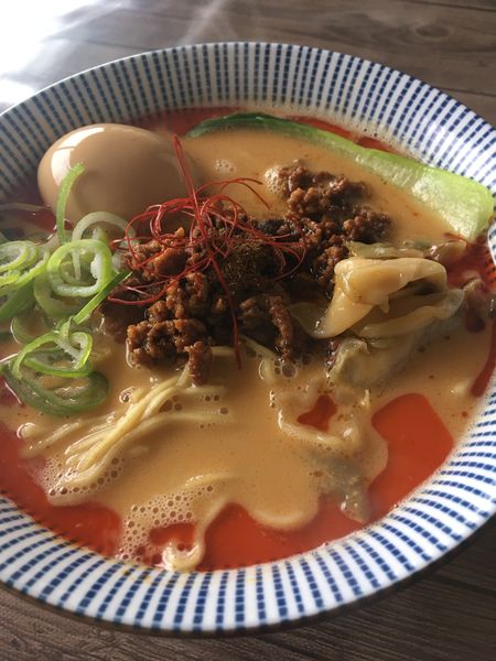 「担々麺＋味玉」@旬菜麺屋 雅流の写真