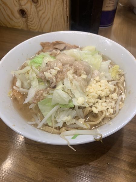 「小麺半分ニンニクアブラ」@ラーメン二郎 前橋千代田町店の写真