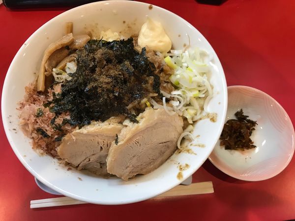 「タレそば+豚マシ830+130=960円」@豚ゆうの写真