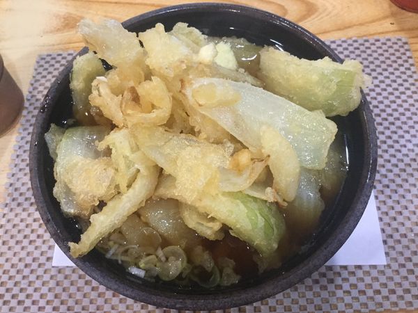 「たまねぎ天・ひもかわ(¥470)」@とんがらしの写真