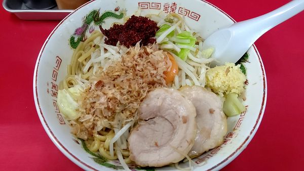 「まぜそば+自家製とうがらし」@赤ひげラーメンの写真