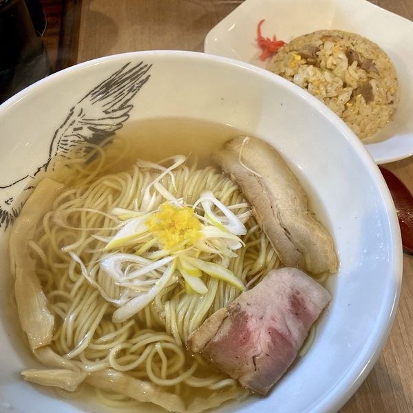 「植竹セット（鶏塩らーめんとやきめし・白）」@やきめし屋 植竹の写真