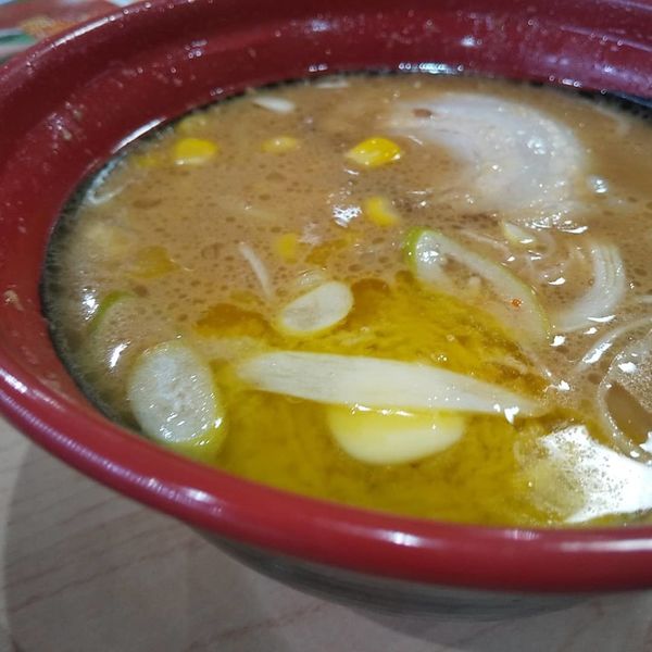 「#濃厚味噌バターコーンらーめん #ネギあり #390円 #税別」@無添くら寿司 川崎下平間店の写真