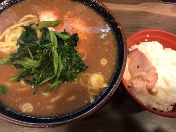 「ラーメン　ライス」@神田ラーメン わいず 神田本店の写真