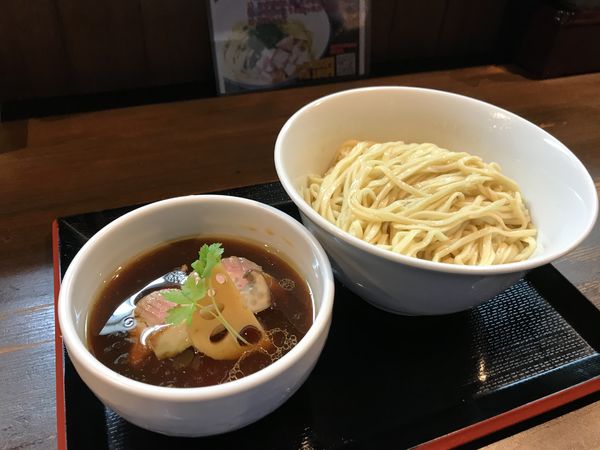 「鴨油の醤油つけ麺」@麺屋 玉ぐすくの写真