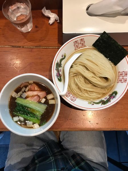 「濃厚昆布水の淡麗つけ麺・醤油 1,000円、中盛 80円」@麺処 ほん田の写真