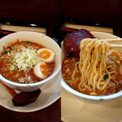 『特製担々麺(￥800)』を麺柔で…