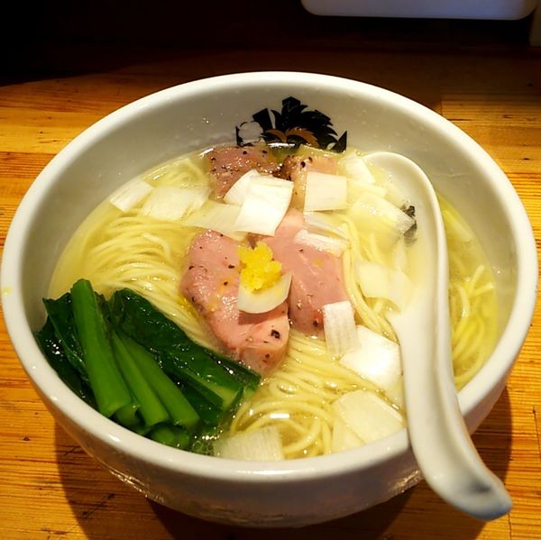 「鴨中華そば（塩  大盛)」@満鶏軒の写真