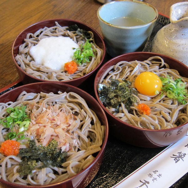 「特注割子そば(三段)960円」@千鳥そばの写真