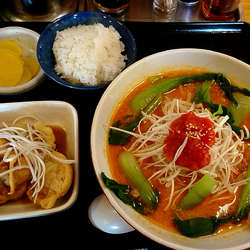 『とまと味噌+ランチ唐揚げセット(￥800+230)』