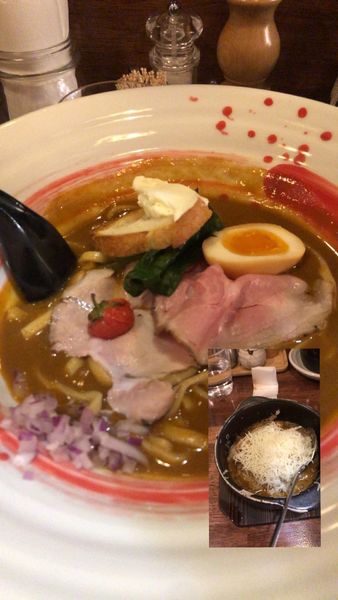 「元祖海老丸ラーメン＋〆のリゾット」@海老丸らーめんの写真