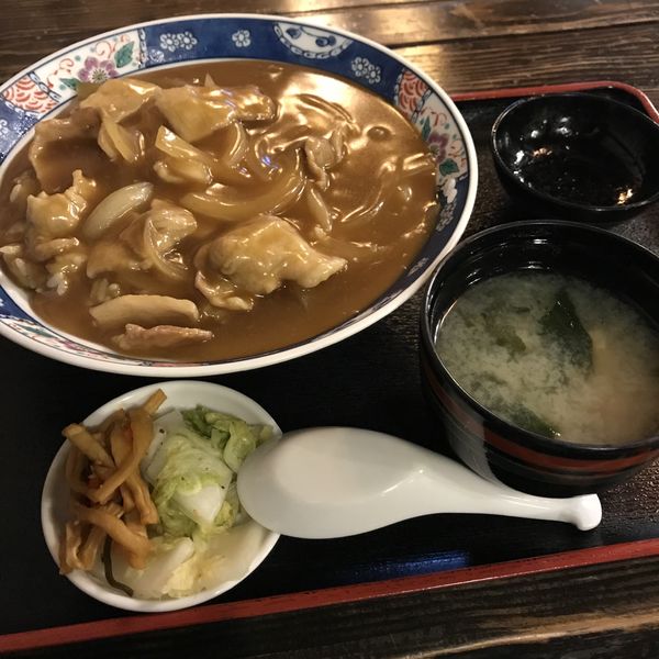 「カレー丼（￥750）」@そば処 上むらの写真
