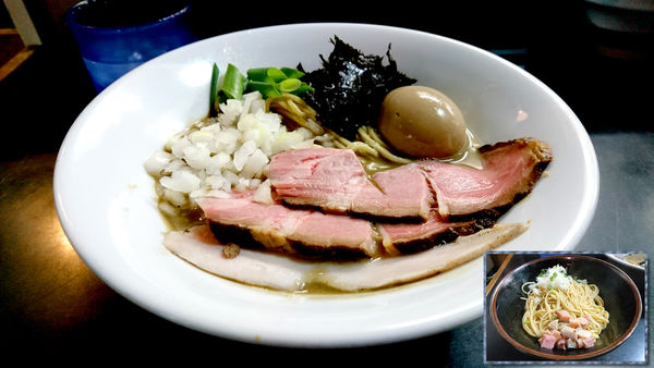 「【昼】濃厚味玉そば+和え玉（醤油）」@麺処 晴の写真