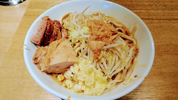 「えびラーメン(ヤサイ少なめ･ニンニク･アブラ)」@MEN YARD FIGHTの写真