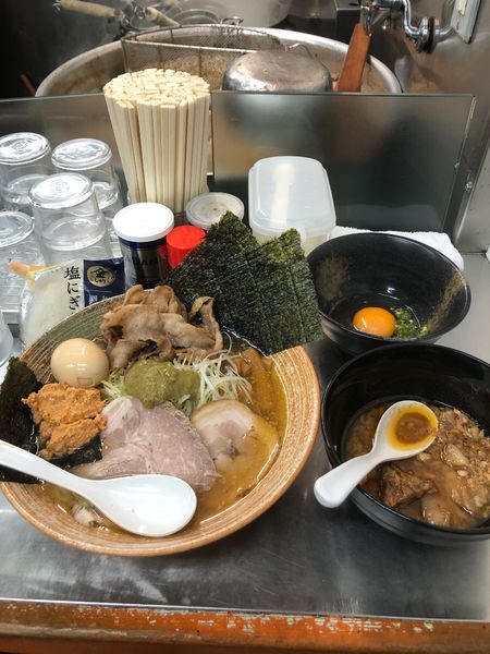 「鮟肝とカキ出汁のヤバイ奴つけ＋鮟肝ソース×2」@覆麺 智の写真