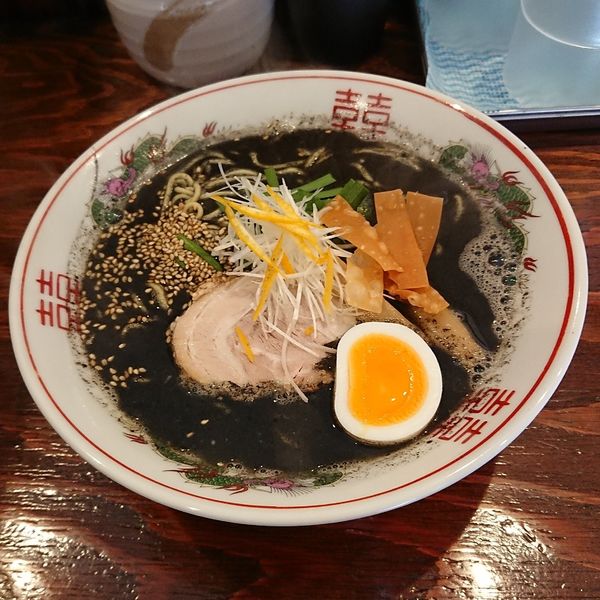 「KURO利休中華そば  @850円 限定」@らーめん ほっぺ家の写真