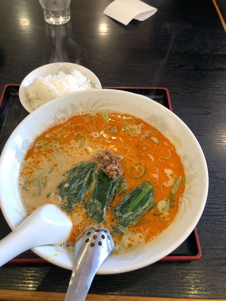 「担々麺920円+小ライス200円」@手打らーめん 珍來 草加駅前店の写真