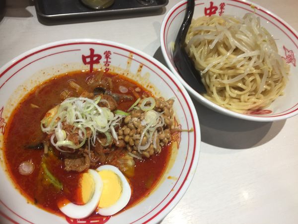 「冷し五目味噌タンメン¥880 with 納豆¥90」@蒙古タンメン中本 秋津店の写真