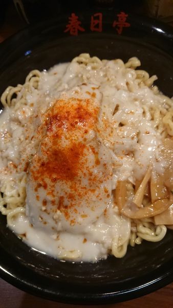 「鶏豚油そば（特盛）」@油そば専門店 春日亭 池袋本店の写真