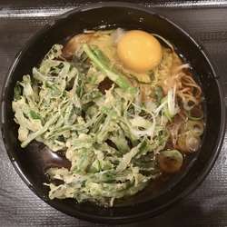 ニラ天玉そば＋ラそば変更