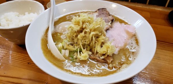 「味玉しょうがラーメン、しょうがマシ、半ライス」@神保町しょうがらーめん 美空の写真