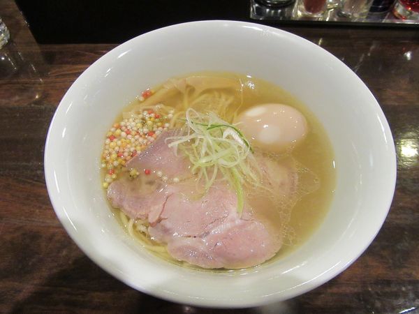 「奥久慈しゃもそば塩（９５０円）」@活龍 期間限定麺処 みつきの写真