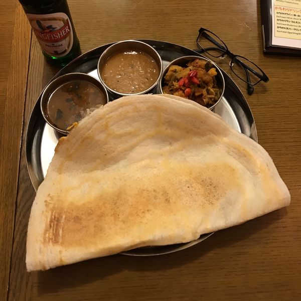 「ドーサセット（エッグドーサ）」@サザンミールスカフェの写真