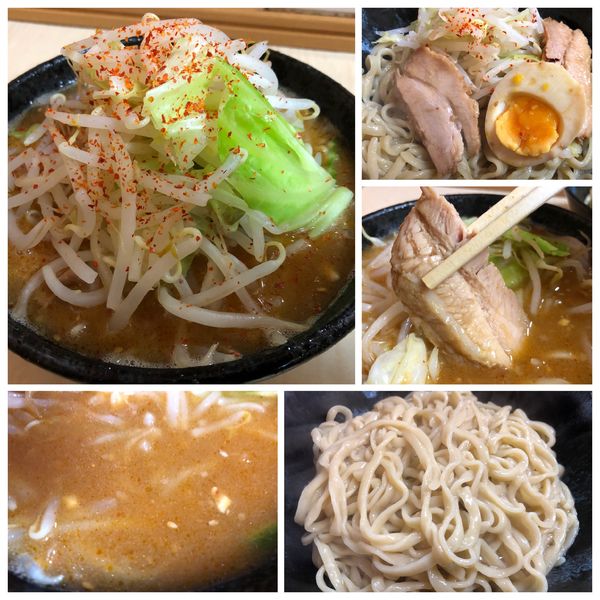 「味噌つけめん 800円 麺少なめあつもりヤサイ」@ラーメン二郎 京成大久保店の写真