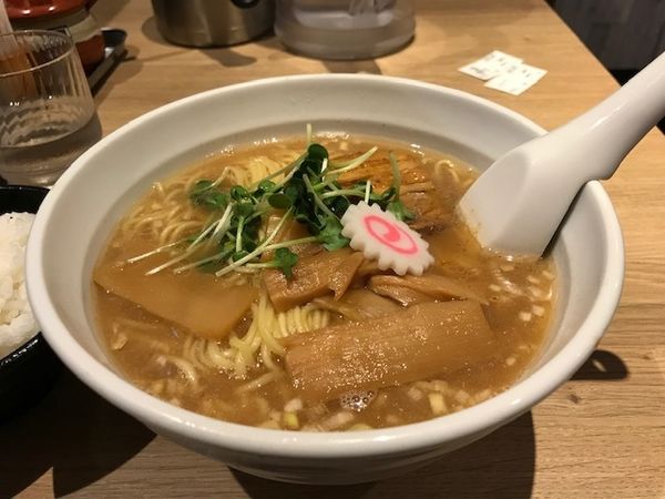 「中華そば（大盛り）￥750+￥100」@つけめんTETSU あざみ野店の写真