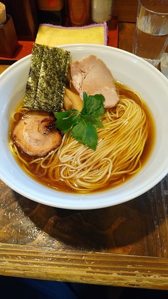 「丸鶏魚介醤油らーめん　+替玉」@麺屋たつみ 喜心 狭山店の写真
