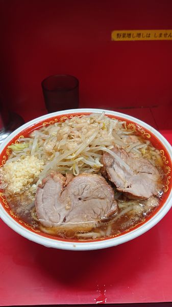 「大ラーメン  野菜  ニンニク  アブラ  カラメ」@ラーメン二郎 上野毛店の写真