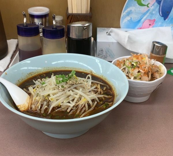 「台湾ラーメン もつ煮」@くるまやラーメン おゆみ店の写真