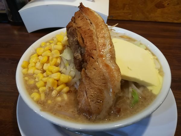 「男気味噌コーンバターver.（大盛）」@まるはち 春日井店の写真