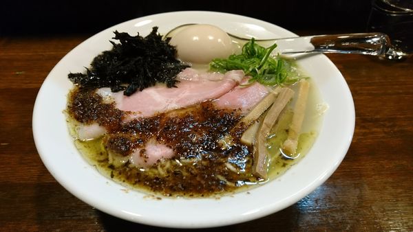 「【夜】限定：牡蠣塩らぁ麺+味玉」@Soupmenの写真