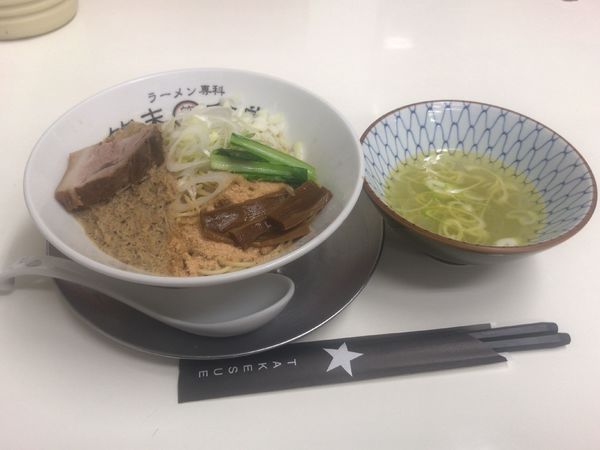 「鶏と鮪と帆立の和え麺」@ラーメン専科 竹末食堂の写真