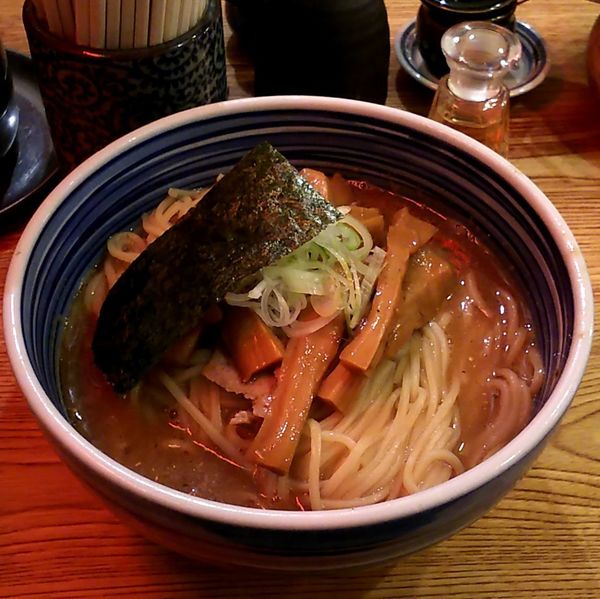 「らーめん(大盛)＋めんま」@こうかいぼうの写真