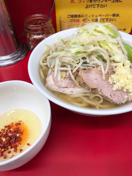 「小　半分固め」@ラーメン二郎 神田神保町店の写真