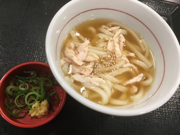 「蒸鶏と生姜の京風あんかけうどん(小)¥350」@なか卯 秋津店の写真
