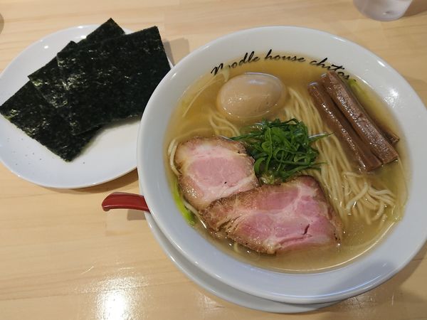 「塩 煮玉子＋海苔」@麺庵ちとせの写真