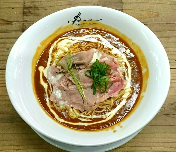 「葡萄牛のハヤシそば 松坂豚のチャーシューにぎり」@Ramen ドゥエ Edo Japanの写真